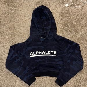 Alphalete Camo Cropped Hoodie
